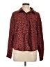 Shein 100% Polyester Animal Print Red Long Sleeve Blouse Size L - photo 1