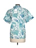 Roller Rabbit 100% Cotton Tropical Teal Short Sleeve Blouse Size L - photo 2