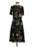 H&M 100% Polyester Floral Black Casual Dress Size 4 - photo 1