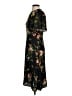 H&M 100% Polyester Floral Black Casual Dress Size 4 - photo 5