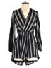 Into 100% Polyester Chevron-herringbone Black Romper Size 10 - photo 1