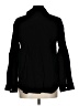 Unbranded Solid Black Long Sleeve Blouse Size L - photo 2