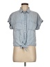 Assorted Brands 100% Tencel Blue Short Sleeve Button-Down Shirt Size M - photo 1