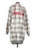 Coca-Cola 100% Polyester Checkered-gingham Silver Poncho Size L - photo 1