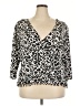 MSK Animal Print Ivory 3/4 Sleeve Blouse Size 3X - photo 1