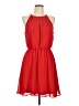 Lush 100% Polyester Solid Red Casual Dress Size L - photo 1