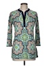 J. McLaughlin Paisley Blue 3/4 Sleeve Henley Size M - photo 1