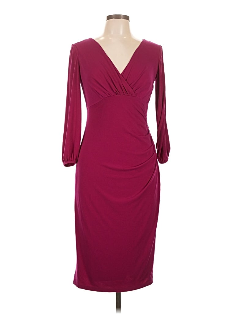 Pre-owned Maggy London Cocktail Dress In Burgundy