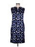 Doncaster Collection Print Blue Cocktail Dress Size L (estimated) - photo 1