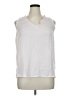 LC Lauren Conrad 100% Polyester White Sleeveless Blouse Size XL - photo 1