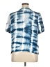 Sam and Jess 100% Polyester Tie-dye Blue Short Sleeve Blouse Size XL - photo 2