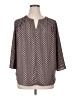 Pleione 100% Polyester Brown 3/4 Sleeve Blouse Size XL - photo 1