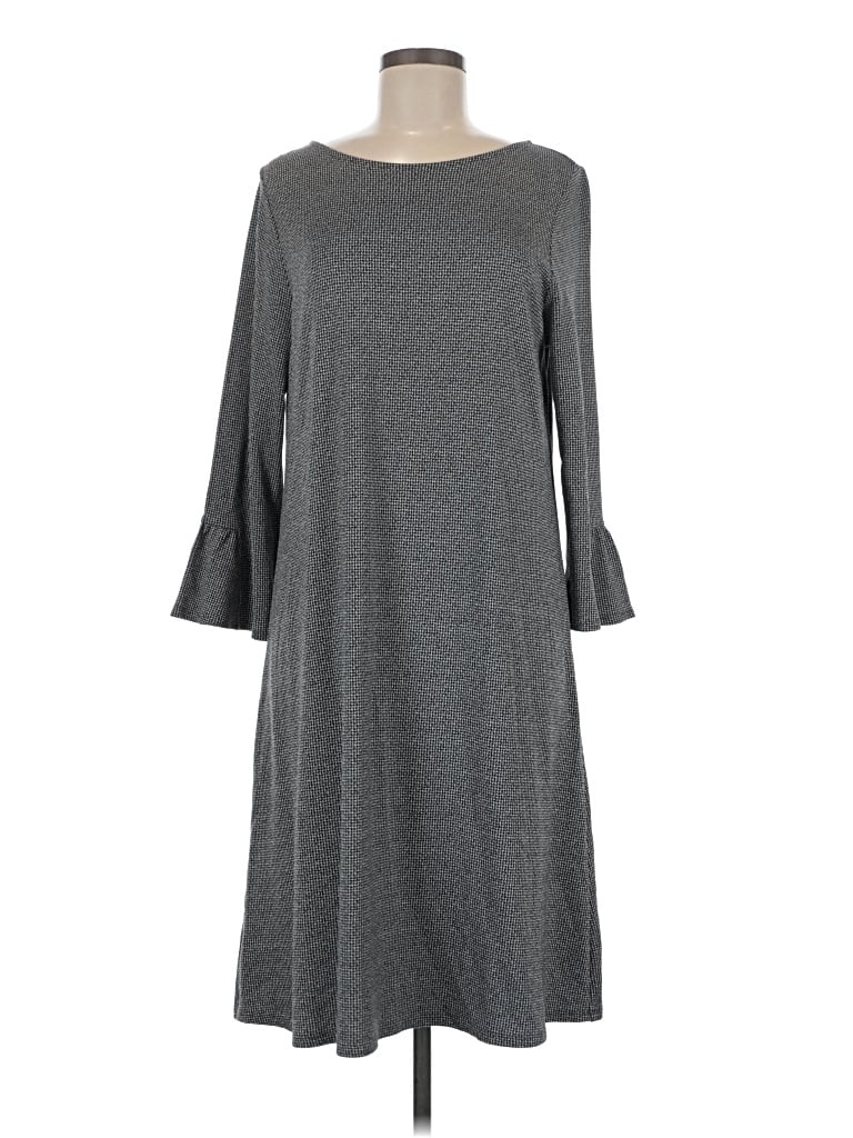 Pre-owned Jjill Casual Dress In Gray