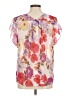 CAbi 100% Polyester Pink Short Sleeve Blouse Size M - photo 2