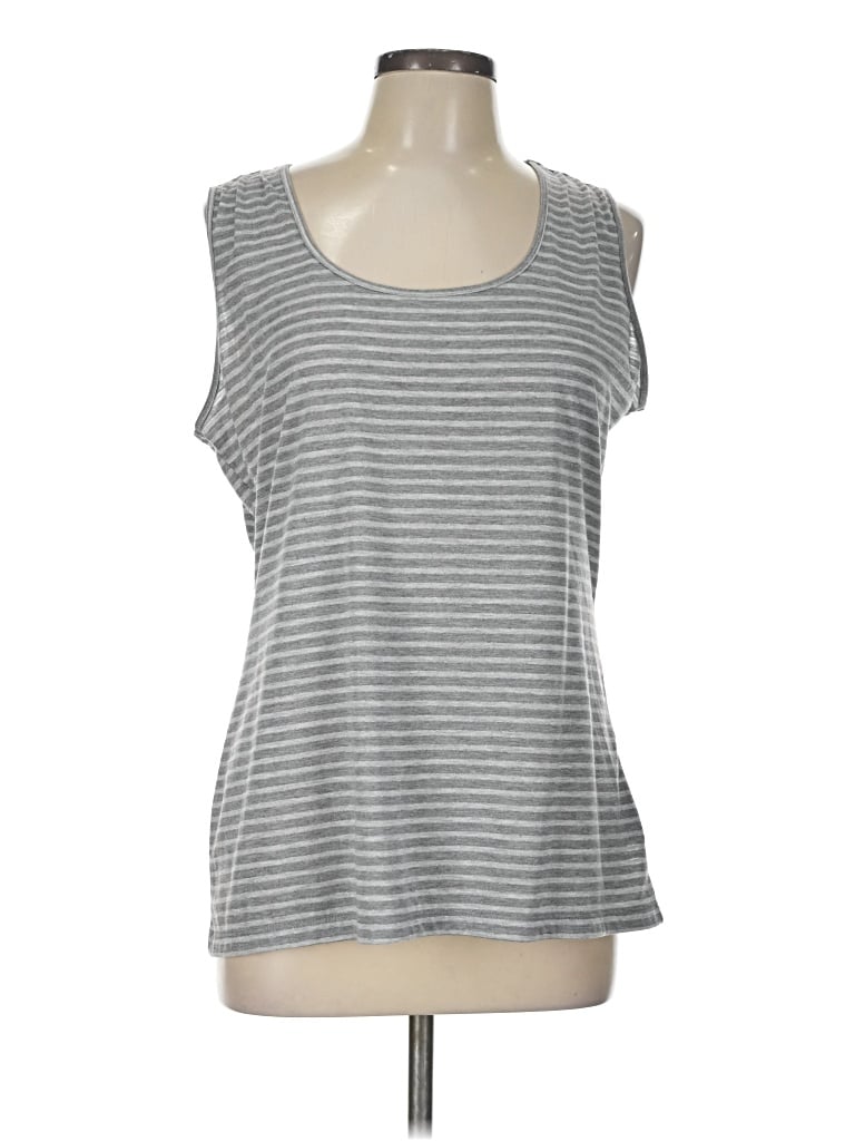 Pre-owned Liz Claiborne Sleeveless T-shirt In Gray