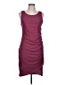 Leith Solid Burgundy Casual Dress Size L - photo 1