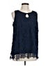Assorted Brands 100% Polyester Blue Sleeveless Blouse Size L - photo 1