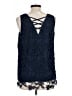 Assorted Brands 100% Polyester Blue Sleeveless Blouse Size L - photo 2