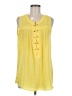 Anne Klein 100% Polyester Yellow Sleeveless Blouse Size M (estimated) - photo 1