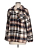 Unbranded 100% Polyester Plaid Gray Coat Size L - photo 1