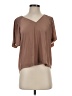 Evereve 100% Polyester Brown Short Sleeve Blouse Size S - photo 1
