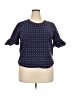 IZOD 100% Cotton Blue Short Sleeve Blouse Size XXL - photo 1