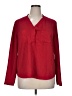 Nine West 100% Polyester Red Long Sleeve Blouse Size XL - photo 1
