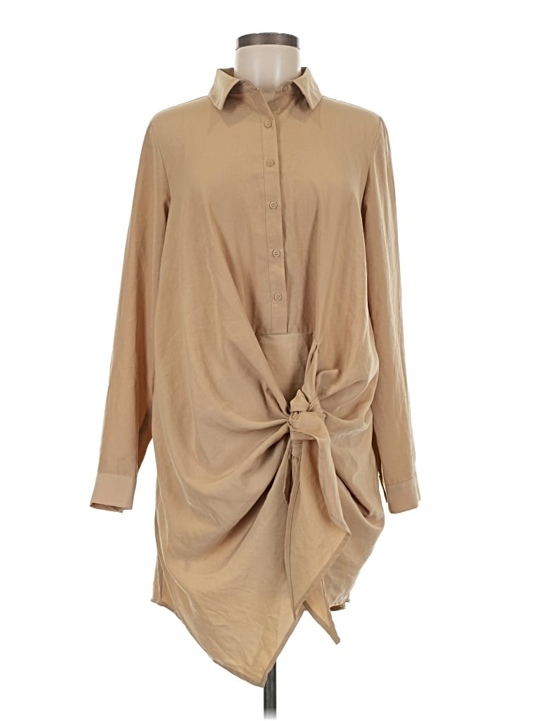 Pre-owned Forever 21 Contemporary Casual Dress In Tan