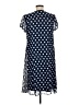 Robert Louis 100% Polyester Polka Dots Blue Casual Dress Size M - photo 2