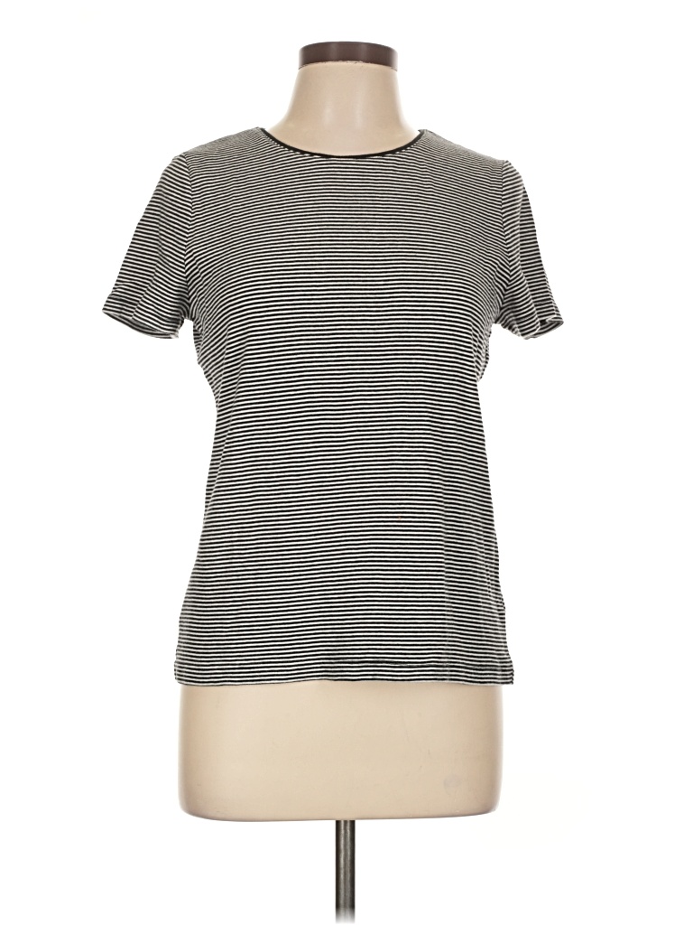 Pre-owned Talbots Outlet Short Sleeve Top Gray Crew Neck Tops