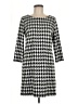 Apt. 9 Houndstooth Gray Casual Dress Size M - photo 1