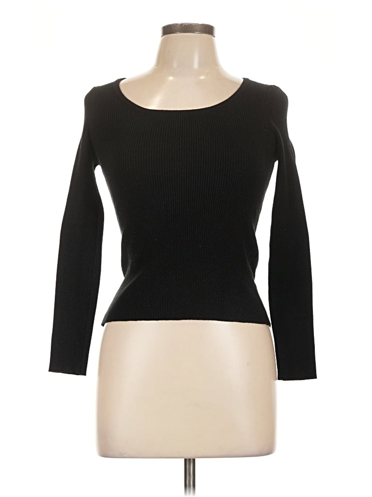 Pre-owned Shein 3/4 Sleeve T-shirt In Black