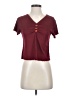 Assorted Brands Burgundy Short Sleeve Henley Size S - photo 1