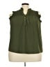Rain 100% Polyester Green Sleeveless Blouse Size 2X - photo 1