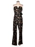Trixxi Floral Black Jumpsuit Size L - photo 1