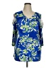 Susan Graver Blue 3/4 Sleeve T-Shirt Size XL - photo 1