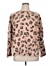 Easel Animal Print Brown Long Sleeve Blouse Size 1X - photo 1