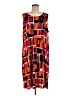 Calvin Klein Graphic Red Pink Casual Dress Size M (estimated) - photo 1