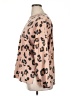 Easel Animal Print Brown Long Sleeve Blouse Size 1X - photo 5