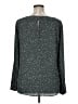 Ann Taylor 100% Polyester Stars Green Long Sleeve Top Size XL - photo 2