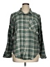 Torrid Plaid Green Long Sleeve Button-Down Shirt Size 1X Plus (1) - photo 1