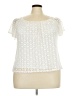 Maurices 100% Polyester Ivory Short Sleeve Top Size XXL - photo 1