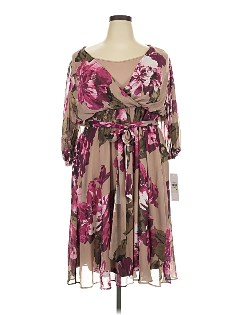 Pre-owned Calvin Klein Cocktail Dress In Brown