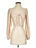 Assorted Brands 100% Rayon Tan Long Sleeve Blouse Size S - photo 1
