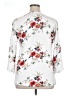 Unbranded Floral White 3/4 Sleeve Blouse Size XL - photo 2