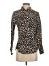 J.Crew Animal Print Brown Long Sleeve Blouse Size 2 - photo 1