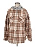 New In Plaid Orange Fleece Size M - photo 1