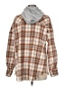 New In Plaid Orange Fleece Size M - photo 2