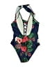 Sheshow Floral Blue One Piece Swimsuit Size S - photo 2
