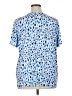 Susan Graver Blue Short Sleeve Blouse Size 1X - photo 2